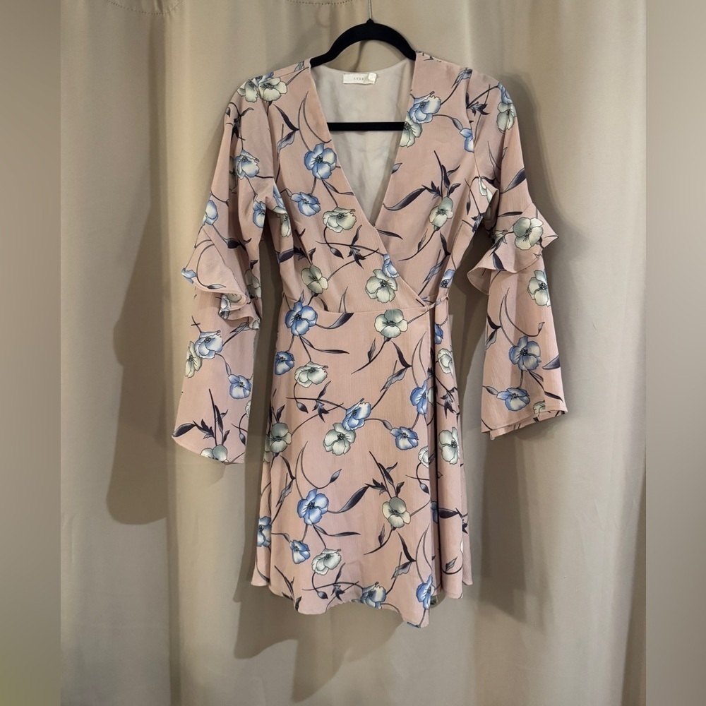 Floral Wrap Dress in Pink by Lush